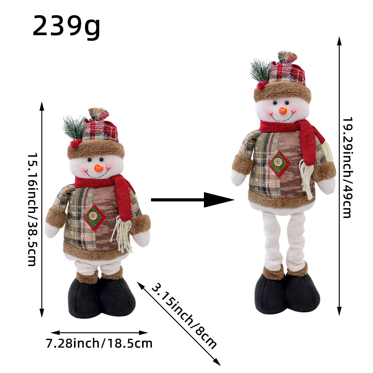 Einziehbare Weihnachtsfiguren